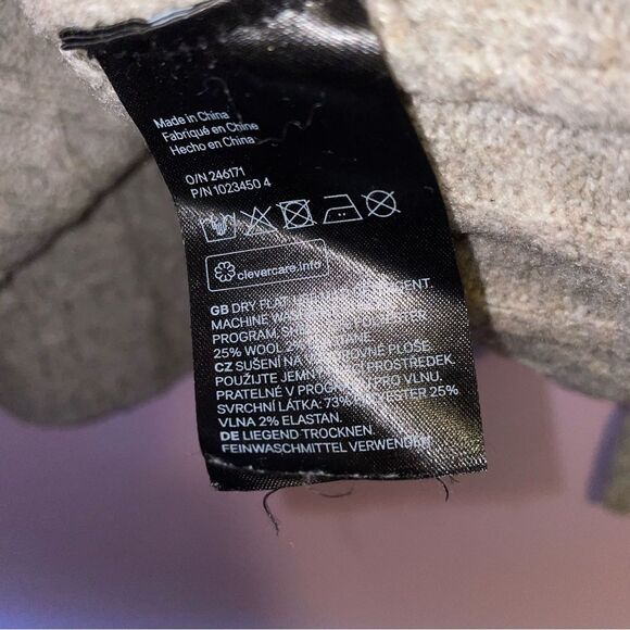 H&M L Wool Blend Cable Knit Sweater Gray - Picture 5 of 5